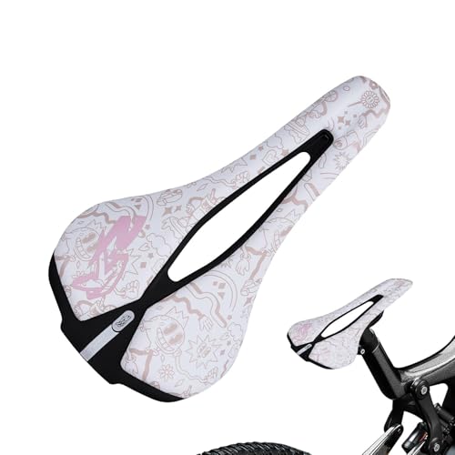 Cycling Hollow Seat Saddle, Mountain Saddle, Graffiti Art Cycling Seat, Comfortable Hollow Saddle, Reflective Tail Saddle for Commuting, Unisex Cycling Saddle, Adventure Seat, Lightweight Cy von Nuyhgtr