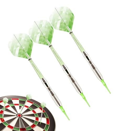 Darts-Set Professional,Bar-Darts-Set - 3-teiliges -Set für Softdarts mit Farbverlauf - Bunte Dart-Flights, professionelle sichere Dart-Darts mit weicher Spitze, Spieleabend-Dartbrett-Spaß in der Bar m von Nuyhgtr