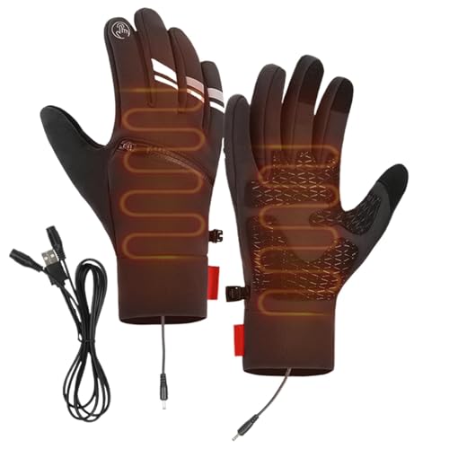 Heated Gloves USB for Skiing, Waterproof Heated Snowboard Gloves, Cold Weather Touchscreen Gloves, Heated Gloves for Outdoor Cycling, USB-Powered Heated Gloves for Cold Weather Activities von Nuyhgtr