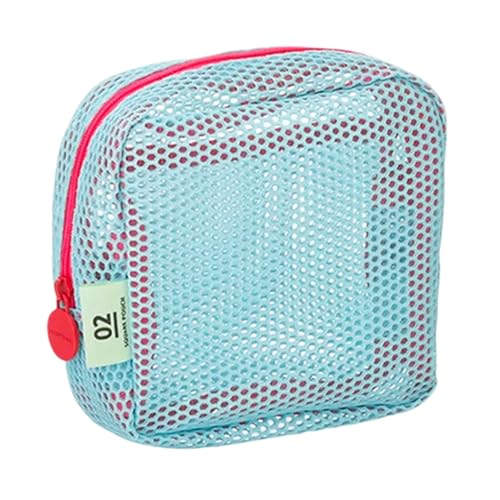 Netz-Aufbewahrungstasche, Netz-Kosmetik-Organizer-Tasche, Reißverschluss, Kosmetiktasche für Kosmetik, Handy, Schlüssel, Taschentücher – vielseitiger Make-up-Organizer mit transparenter Sichtweite aus von Nuyhgtr