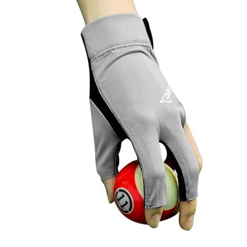 Nuyhgtr Billard-Sporthandschuhe, atmungsaktive Pool-Queue-Handschuhe, Pool-Handschuhe, linke oder rechte Hand, 3 Finger, Pool-Billardhandschuhe, Billardhandschuhe für Damen/Herren von Nuyhgtr