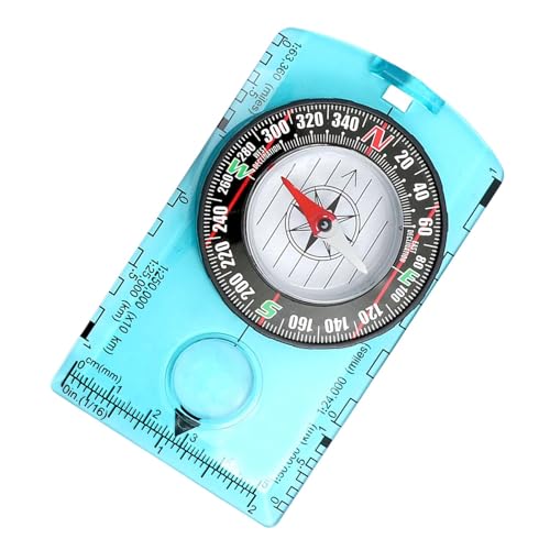 High Accuracy Compass, Precise Portable Orienteering Tool, 10.5x6.2x1.4cm, Multifunctional Navigation Aid, durabled Lightweight Design, Ideal for Hiking and Educational Use von Nuytghr