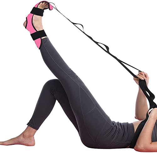 Nytlivet Yoga Stretching Strap, Yoga Ligament Stretch Gurt,Dehnungsband Gymnastik Gurt mit Schlaufen, Yoga Gürtel für Bein Training, Fitness, Tanz, Gymnastik (Pink) von Nytlivet