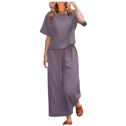 blitzangebote des tagesHosenanzug Damen Business Elegant Anzug Jumpsuit 2-Teiliges Kurzarm Playsuit Abendanzug Chiffon Festlich Kleidung Urlaub Casual Mit Taschen, von Nyuiuo