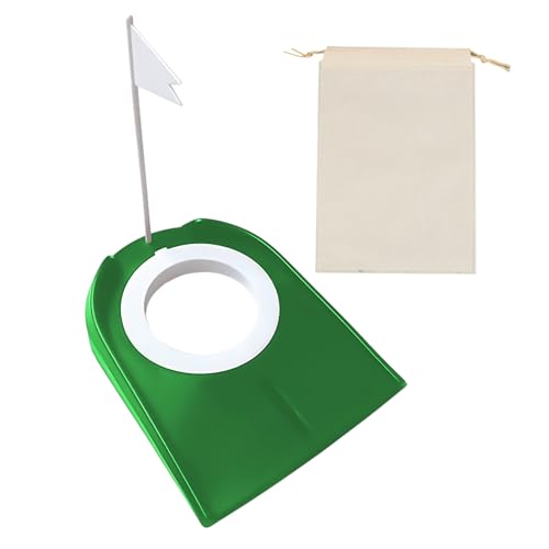 1 Stück Golf-Putting-Cup, 1 Stück Vliestasche, Golf-Putting-Hilfe, Golf-Putting-Maschine, Golf-Putting-Hole-Cup und Flagge von NyxSeat