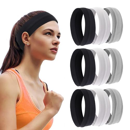 9 Stück Sport-Stirnbänder, Sport-Stirnbänder für Männer und Frauen, Elastische Stirnbänder für Lauf-Yoga, Elastische Schweißbänder, Geeignet für Outdoor-Sport, Yoga, Fitness 9 Stück Sport-Stirnbänder, Sport-Stirnbänder für Männer und Frauen, Elastische Stirnbänder für Lauf-Yoga, Elastische Schweißbänder, Geeignet für Outdoor-Sport, Yoga, Fitness von NyxSeat