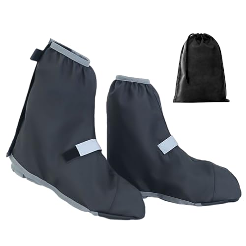 NyxSeat 1 Paar regenfeste Schuhüberzüge, Fahrradgamaschen-Schuhüberzüge, wasserdichte Sportschuhüberzüge, verstellbares reflektierendes Band, Sand- und Regenschutz (schwarz) von NyxSeat
