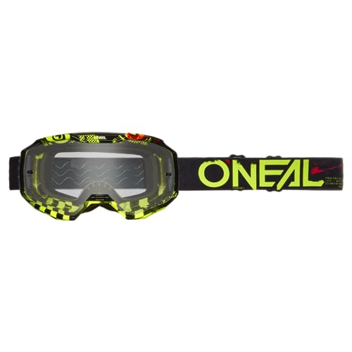 O'NEAL B-10 Goggle ATTACK V.24 black/neon yellow - clear von O'NEAL