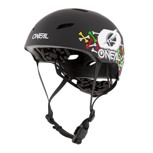 O'NEAL | Mountainbike-Helm | Kinder | Enduro All-Mountain | ABS Schale, Fidlock Magnetverschluss, große Ventilationsöffnungen | Dirt Lid Helmet Youth Skulls | Schwarz Multi | Größe S von O'NEAL