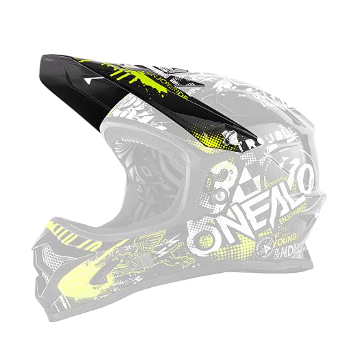 O'NEAL | Ersatzschirm Mountainbike-Helm | Kinder | Motocross MX Enduro | Ersatzschirm für Backflip Youth Evo ATTACK | Spare Visor Backflip RL2 Youth Evo ATTACK | Schwarz Neon-Gelb | One Size von O'NEAL