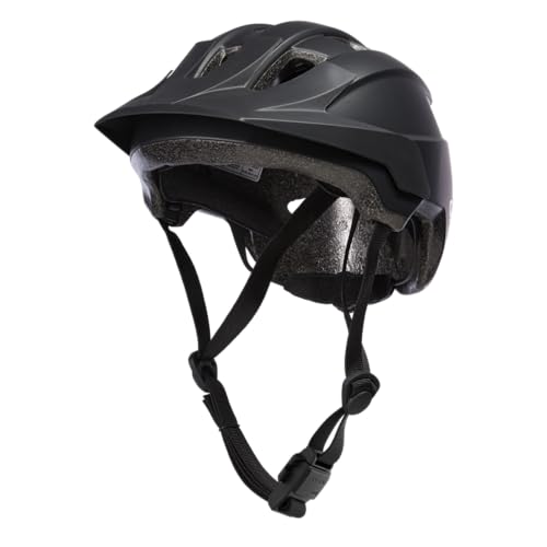 O'NEAL | Fahrrad-Helm | Kinder | Mountainbike Urban | Einhändiges Öffnen und Schließen, Größenverstellbar bis zu 56cm, Robustes ABS | Flare Youth Helmet Plain V.22 | Schwarz | OS (51-55cm) von O'NEAL