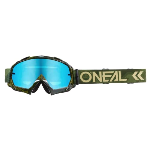 O'NEAL | Fahrrad- & Motocross-Brille | MX MTB DH FR Downhill Freeride | Hochwertige 1,2 mm-3D-Linse für ultimative Klarheit, UV-Schutz | B-10 Goggle Camo V.22 | Army Grün - Blau Verspiegelt | OneSize O'NEAL | Fahrrad- & Motocross-Brille | MX MTB DH FR Downhill Freeride | Hochwertige 1,2 mm-3D-Linse für ultimative Klarheit, UV-Schutz | B-10 Goggle Camo V.22 | Army Grün - Blau Verspiegelt | OneSize von O'NEAL