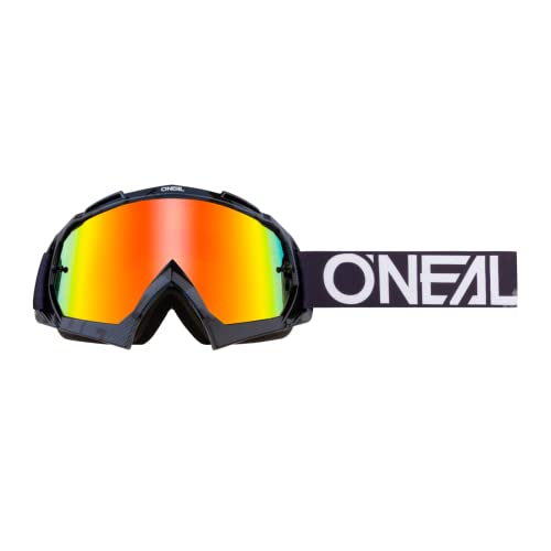 O'NEAL | Fahrrad- & Motocross-Brille | MX MTB DH FR Downhill Freeride | Hochwertige 1,2 mm-3D-Linse für ultimative Klarheit, UV-Schutz | B-10 Goggle | Erwachsene Unisex | Schwarz Weiß | One Size von O'NEAL