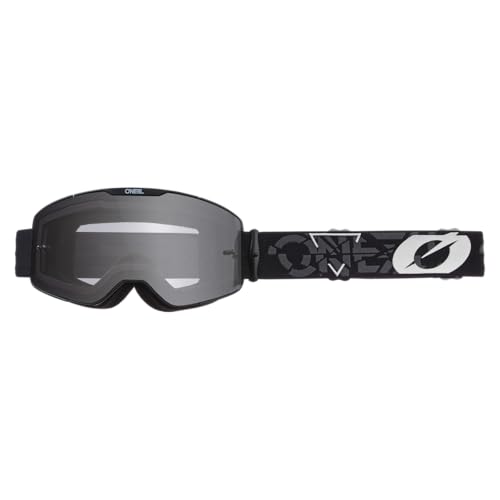 O'NEAL | Fahrrad- & Motocross-Brille | MX MTB DH FR Downhill Freeride | Verstellbares Band, optimaler Komfort & Belüftung | B-20 Goggle Strain V.22 | Erwachsene | Schwarz Weiß Grau | One Size von O'NEAL