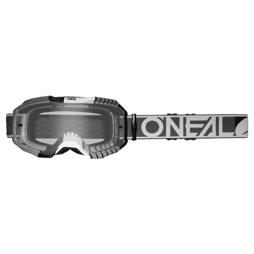 O'NEAL | Fahrrad- & Motocross-Brille | MX MTB DH FR Freeride | Kratzfestes Glas mit Anti Beschlag-Beschichtung, 100% UV-Schutz | B-10 DUPLEX V.24 Goggle | Unisex | Grau Schwarz Weiß | One Size O'NEAL | Fahrrad- & Motocross-Brille | MX MTB DH FR Freeride | Kratzfestes Glas mit Anti Beschlag-Beschichtung, 100% UV-Schutz | B-10 DUPLEX V.24 Goggle | Unisex | Grau Schwarz Weiß | One Size von O'NEAL