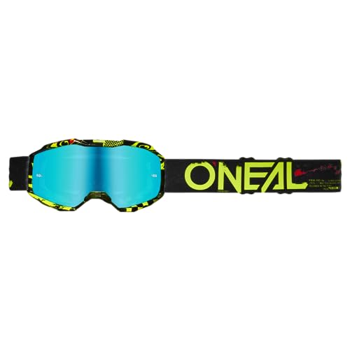 O'NEAL B-10 Youth Goggle ATTACK V.24 black/neon yellow - radium blue von O'NEAL