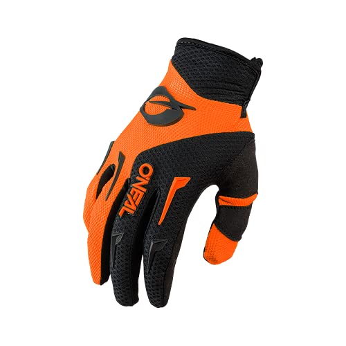 O'NEAL | Fahrrad- & Motocross Handschuh | Kinder | MX MTB DH FR Downhill Freeride | Langlebige, flexible Materialien, belüftete Handinnenfäche | Element Youth Glove | Schwarz Neon-Orange | Größe XL von O'NEAL