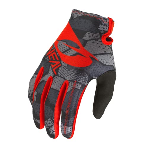 O'NEAL | Fahrrad- & Motocross-Handschuhe | MX MTB DH FR Downhill Freeride | Langlebige, Flexible Materialien, belüftete Handoberseite | Matrix Glove Camo V.22 | Erwachsene | Schwarz Rot | Größe M von O'NEAL