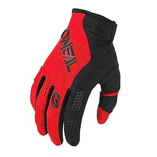 O'NEAL | Fahrrad- & Motocross-Handschuhe | MX MTB FR Downhill | Passform, Luftdurchlässiges Material | Element Youth Glove RACEWEAR V.24 | Erwachsene | Schwarz Rot | Größe M von O'NEAL