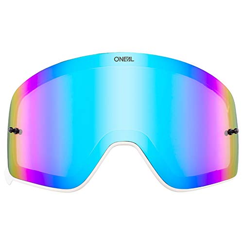 O'NEAL | Motocross-Brillen-Ersatzteile | Motorrad Enduro | Hochwertige & schlagfeste Linse mit 100% UVA/B/C Schutz, Anti-Reflexionsbeschichtung | B 50 Goggle Weiß Spare Lens | Radium Blau von O'NEAL