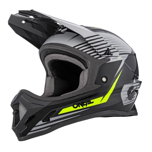 O'NEAL | Motocross-Helm | Kinder | MX Enduro | ABS-Schale, Lüftungsöffnungen für optimale Belüftung & Kühlung | 1SRS Youth Helmet Stream | Grau Neon-Gelb | Größe S von O'NEAL