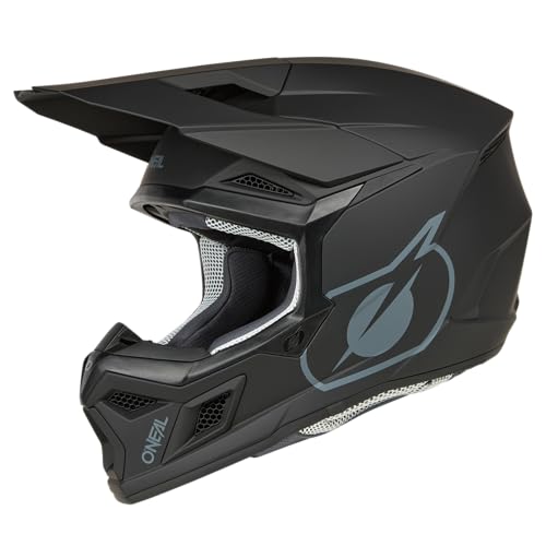 O'NEAL | Motocross-Helm | MX Enduro | ABS-Schale, Lüftungsöffnungen für optimale Kühlung | 3SRS Helmet SOLID V.24 | Erwachsene | Schwarz | Größe S von O'NEAL