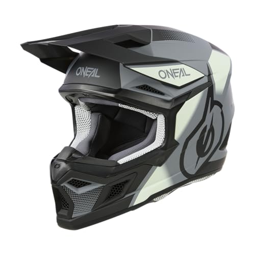 O'NEAL | Motocross-Helm | MX Enduro | ABS-Schale, Lüftungsöffnungen für optimale Kühlung | 3SRS Helmet Vision V.24 | Erwachsene | Schwarz Grau | Größe M von O'NEAL