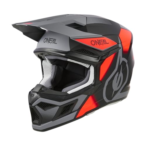 O'NEAL | Motocross-Helm | MX Enduro | ABS-Schale, Lüftungsöffnungen für optimale Kühlung | 3SRS Helmet Vision V.24 | Erwachsene | Schwarz Rot Grau | Größe S O'NEAL | Motocross-Helm | MX Enduro | ABS-Schale, Lüftungsöffnungen für optimale Kühlung | 3SRS Helmet Vision V.24 | Erwachsene | Schwarz Rot Grau | Größe S von O'NEAL