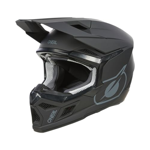 O'NEAL | Motocross-Helm | MX Enduro | ABS-Schale, Lüftungsöffnungen für optimale Kühlung | 3SRS Youth Helmet SOLID V.24 | Jugendliche | Schwarz | Größe M von O'NEAL