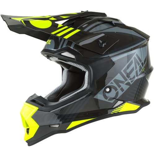 O'NEAL | Motocross-Helm | MX Enduro | ABS-Schale, Lüftungsöffnungen für optimale Belüftung & Kühlung | 2SRS Helmet Rush V.22 | Erwachsene | Grau Neon-Gelb | Größe L O'NEAL | Motocross-Helm | MX Enduro | ABS-Schale, Lüftungsöffnungen für optimale Belüftung & Kühlung | 2SRS Helmet Rush V.22 | Erwachsene | Grau Neon-Gelb | Größe L von O'NEAL