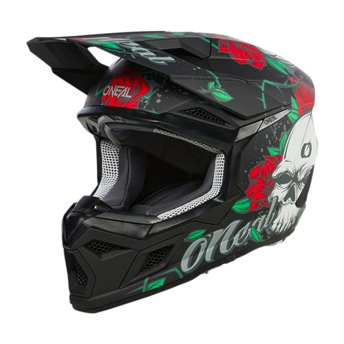O'NEAL | Motocross-Helm | MX Enduro | ABS-Schale, Lüftungsöffnungen für optimale Kühlung | 3SRS Youth Helmet MELANCIA V.24 | Jugendliche | Schwarz Multi | Größe XL von O'NEAL