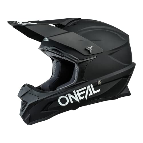 O'NEAL | Motocross-Helm | MX Enduro Motorrad | ABS-Schale, , Lüftungsöffnungen für optimale Belüftung und Kühlung | 1SRS Helmet Solid | Erwachsene | Schwarz | Größe M von O'NEAL