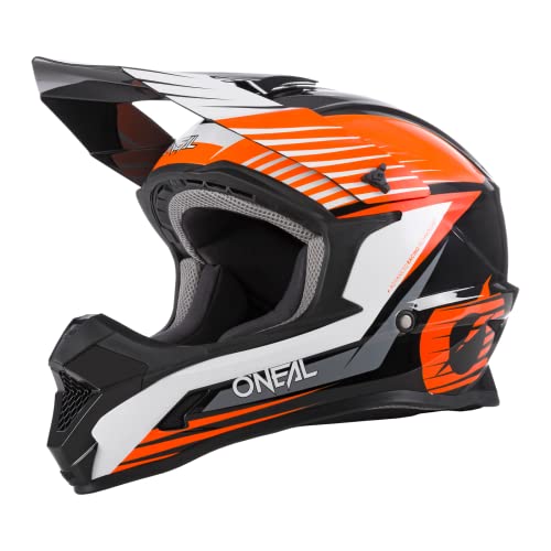 O'NEAL | Motocross-Helm | MX Enduro Motorrad | ABS-Schale, , Lüftungsöffnungen für optimale Belüftung & Kühlung | 1SRS Helmet Stream | Erwachsene | Schwarz Orange | Größe XXL von O'NEAL