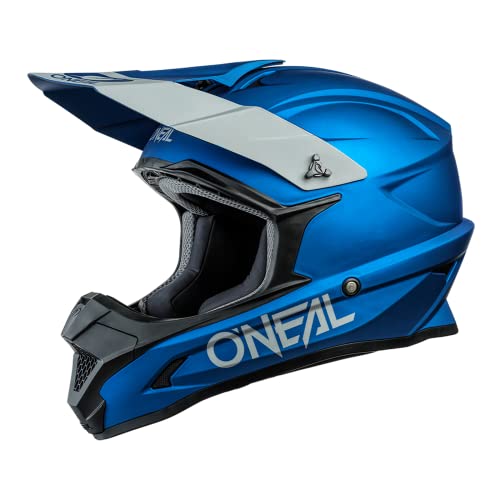 O'NEAL | Motocross-Helm | MX Enduro Motorrad | ABS-Schale, , Lüftungsöffnungen für optimale Belüftung und Kühlung | 1SRS Helmet Solid | Erwachsene | Blau | Größe XS von O'NEAL