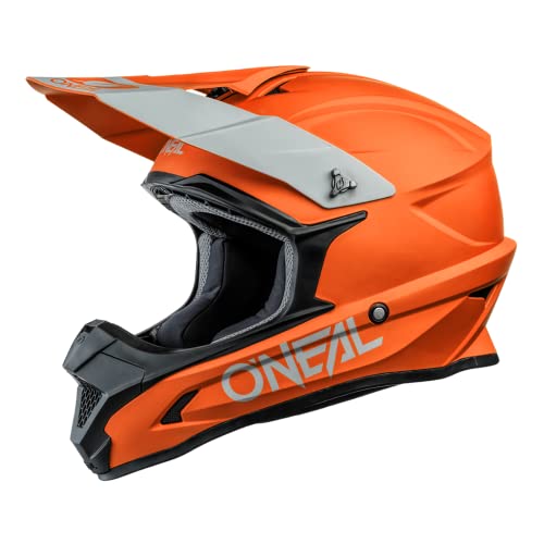 O'NEAL | Motocross-Helm | MX Enduro Motorrad | ABS-Schale, , Lüftungsöffnungen für optimale Belüftung und Kühlung | 1SRS Helmet Solid | Erwachsene | Orange | Größe XXL von O'NEAL