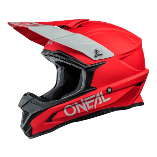O'NEAL | Motocross-Helm | MX Enduro Motorrad | ABS-Schale, Lüftungsöffnungen für optimale Belüftung und Kühlung | 1SRS Helmet Solid | Erwachsene | Rot | Größe M von O'NEAL