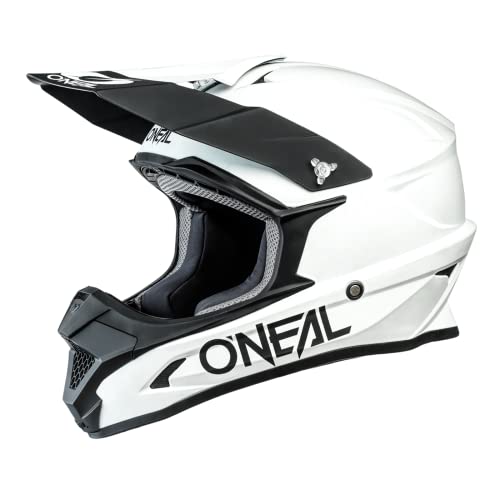 O'NEAL | Motocross-Helm | MX Enduro Motorrad | ABS-Schale, , Lüftungsöffnungen für optimale Belüftung und Kühlung | 1SRS Helmet Solid | Erwachsene | Weiß | Größe S von O'NEAL