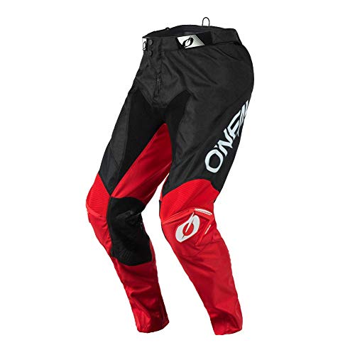 O'NEAL | Motocross-Hose | Enduro Motorrad | Strapazierfähige Denierstoffe, Mit großer Bewegungsfreiheit, Athletische Passform | Pants Mayhem Hexx | Erwachsene | Schwarz Rot | Größe 36/52 von O'NEAL