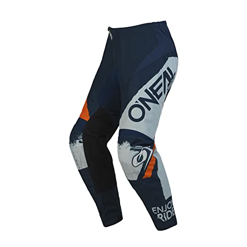 O'NEAL | Motocross-Hose | MTB Enduro MX | Bequeme lockere Passform für maximale Bewegungsfreiheit, Bündchenlose Hosenbeine | Element Pants Shocker V.23 | Erwachsene | Blau Orange | Größe 30/46 von O'NEAL