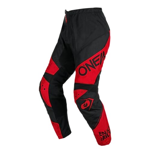 O'NEAL | Motocross-Jersey Langarm | MX Enduro | Gepolsterter Ellbogenschutz, V-Ausschnitt, atmungsaktiv | Element Jersey Racewear V.24 | Erwachsene | Schwarz Rot | Größe XXL von O'NEAL