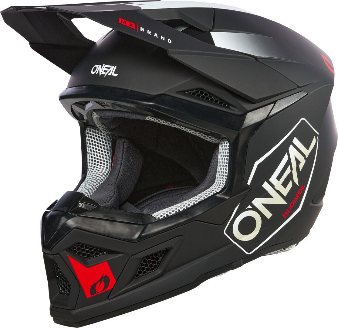 O’NEAL Motocrosshelm 3SRS Hexx schwarz/weiß/roter Motocross Helm O’NEAL Motocrosshelm 3SRS Hexx schwarz/weiß/roter Motocross Helm von O’NEAL