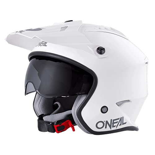 O'NEAL | Motorradhelm | Enduro Adventure Street |ABS-Schale, integrierte Sonnenblende | Volt Helmet SOLID | Erwachsene | Weiß | Größe L von O'NEAL