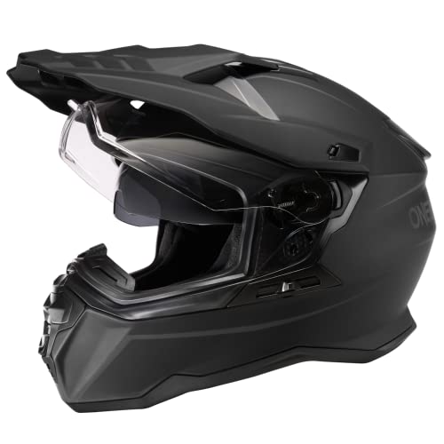 O'NEAL | Motorradhelm | Enduro Touring Adventure Street | Guter Fit, Pinlock und Bluetooth fähig, integrierte Sonnenblende | D-SRS Helmet Solid V.22 | Erwachsene | Schwarz | Größe XXL von O'NEAL