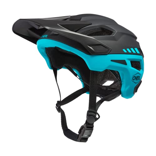 O'NEAL | Mountainbike-Helm | MTB All-Mountain | Verschmolzene innere EPS & Außenschale für bessere Langlebigkeit | TRAILFINDER Helmet Split | Erwachsene | Schwarz/Türkis | L/XL (59-63 cm) von O'NEAL