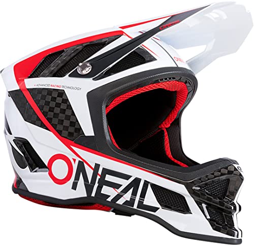 O'NEAL | Mountainbike-Helm | MTB Downhill | Dri-Lex® Innenfutter, IPX® Aufprallabsorptionstechnologie, leichte Kohlefaserschale | Blade Carbon IPX® Helmet GM | Erwachsene | Schwarz Weiß | Größe XL von O'NEAL