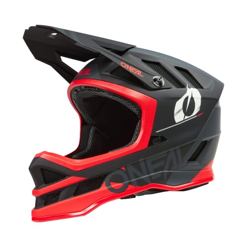 O'NEAL | Mountainbike-Helm | MTB Downhill | Dri-Lex® Innenfutter, Ventilationsöffnungen für Luftstrom, ABS Außenschale | BLADE POLYACRYLITE HELMET HAZE V.23 | Erwachsene | Schwarz Rot | Größe L von O'NEAL