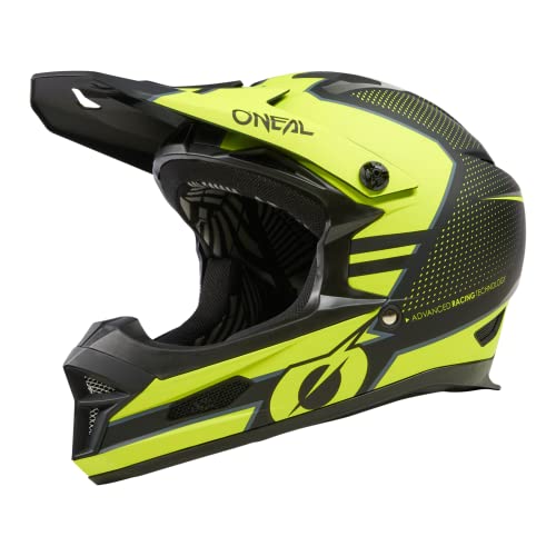 O'NEAL | Mountainbike-Helm | MTB Downhill | Robustes ABS, Ventilationsöffnungen für Luftstrom & Kühlung, ABS Außenschale | Fury Helmet Stage V.23 | Erwachsene | Schwarz Neon-Gelb | Größe L von O'NEAL