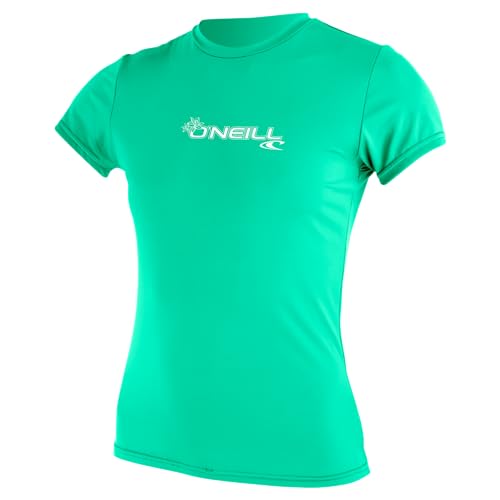 O'Neill Damen Basic Skins LSF 50+ Kurzarm-Sonnenshirt, Seaglass, Größe L von O'Neill