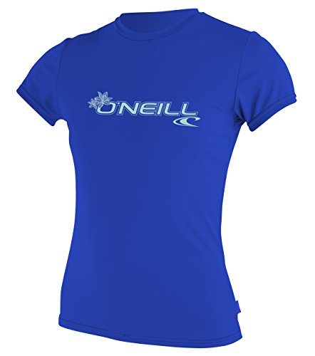 O'NEILL Damen Basic Skins LSF 50+, kurzärmeliges Sonnenshirt, Tahitiblau, Größe XL von O'Neill