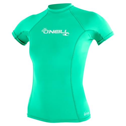 O'NEILL Damen Basic Skins UPF 50+ Short Sleeve Rash Guard, Seaglass, S von O'Neill